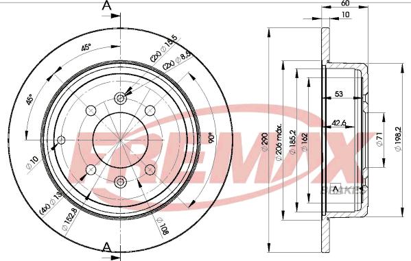 FREMAX BD-4250 - Brake Disc autospares.lv