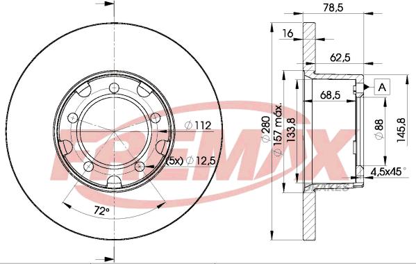 FREMAX BD-4280 - Brake Disc autospares.lv