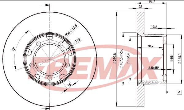 FREMAX BD-4281 - Brake Disc autospares.lv