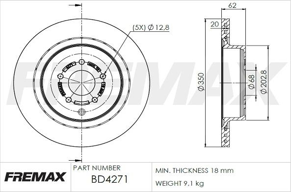 FREMAX BD-4271 - Brake Disc autospares.lv