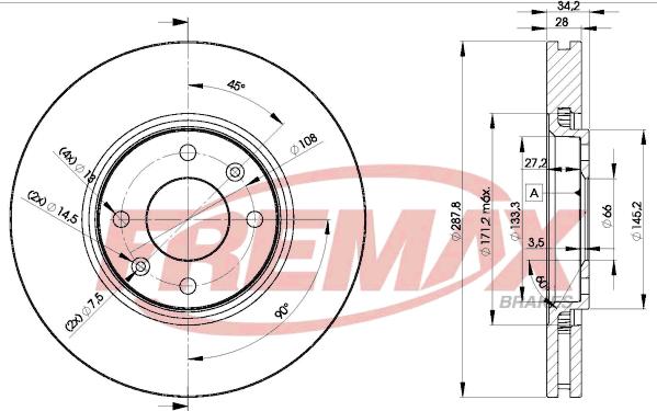 FREMAX BD-4753 - Brake Disc autospares.lv