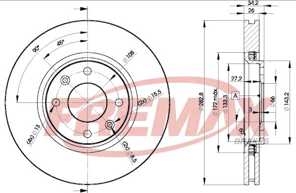 FREMAX BD-4752 - Brake Disc autospares.lv