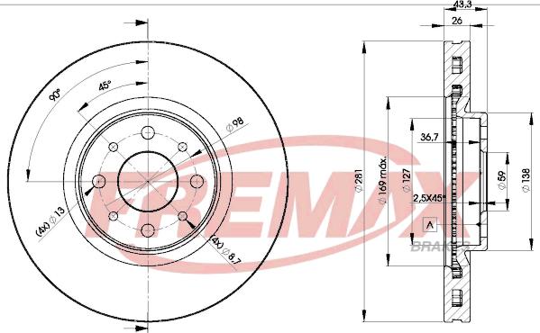 FREMAX BD-5546 - Brake Disc autospares.lv