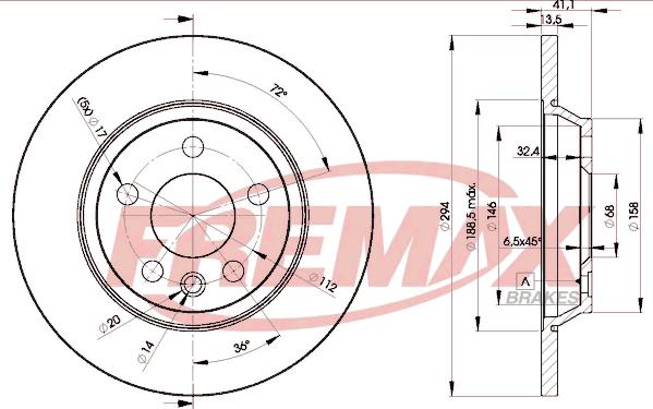 FREMAX BD-5609 - Brake Disc autospares.lv