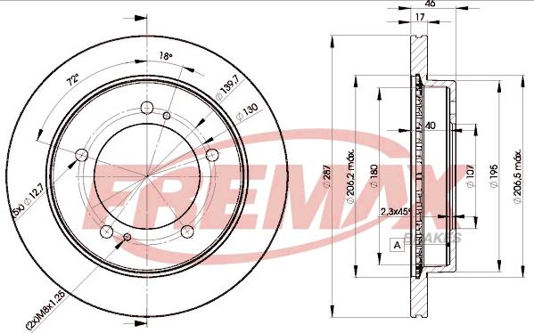 FREMAX BD-5600 - Brake Disc autospares.lv