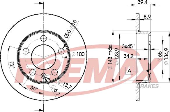 FREMAX BD-5601 - Brake Disc autospares.lv