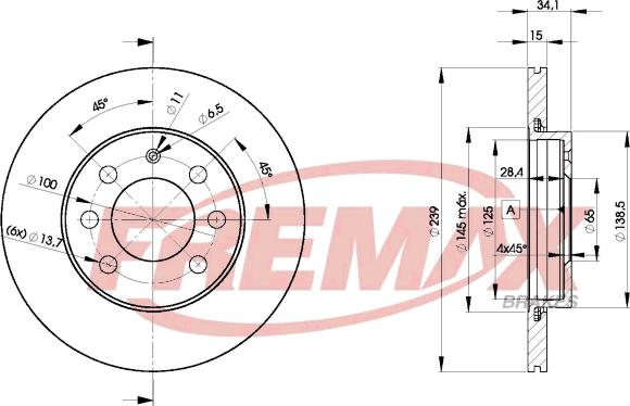 FREMAX BD-5607 - Brake Disc autospares.lv