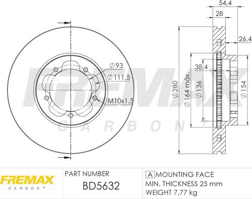 FREMAX BD-5632 - Brake Disc autospares.lv