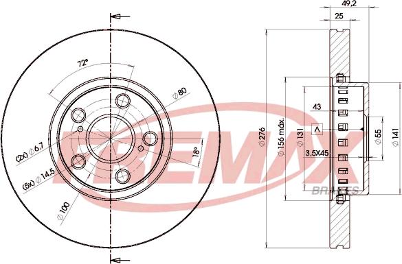 FREMAX BD-5060 - Brake Disc autospares.lv