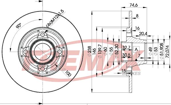 FREMAX BD-5006 - Brake Disc autospares.lv