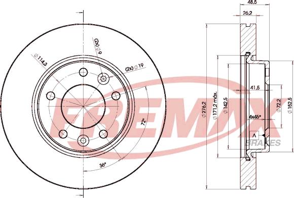 FREMAX BD-5000 - Brake Disc autospares.lv