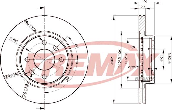 FREMAX BD-5081 - Brake Disc autospares.lv