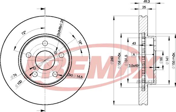 FREMAX BD-5030 - Brake Disc autospares.lv