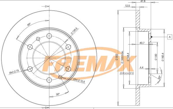 FREMAX BD-5070 - Brake Disc autospares.lv