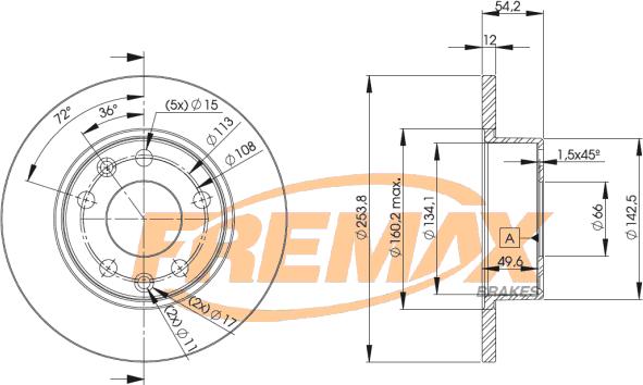 FREMAX BD-5165 - Brake Disc autospares.lv