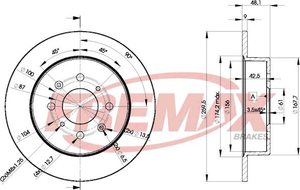 FREMAX BD-5105 - Brake Disc autospares.lv