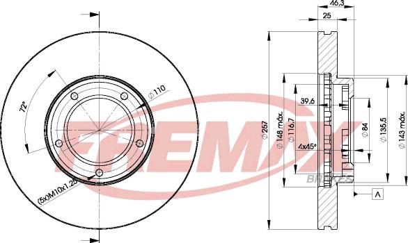 FREMAX BD-5180 - Brake Disc autospares.lv