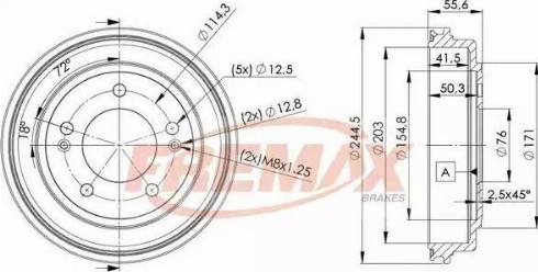 FREMAX BD-5174 - Brake Drum autospares.lv