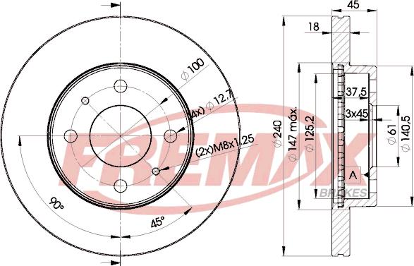 FREMAX BD-5800 - Brake Disc autospares.lv