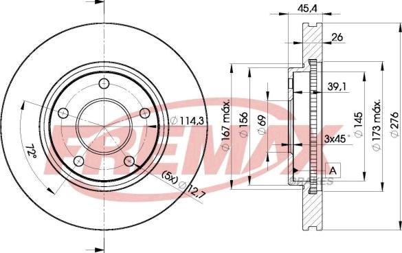 FREMAX BD-5399 - Brake Disc autospares.lv