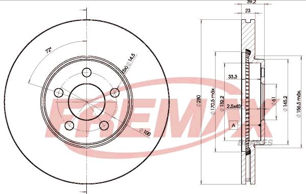 FREMAX BD-5300 - Brake Disc autospares.lv