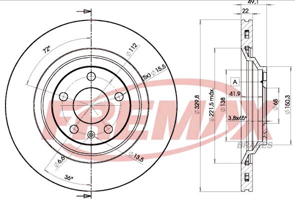 FREMAX BD-5314 - Brake Disc autospares.lv