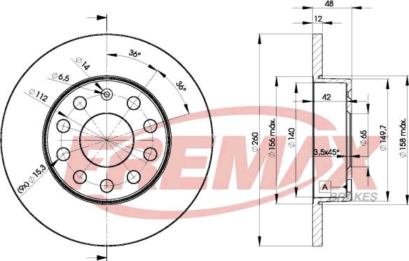 FREMAX BD-5310 - Brake Disc autospares.lv