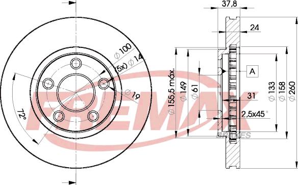 FREMAX BD-5329 - Brake Disc autospares.lv