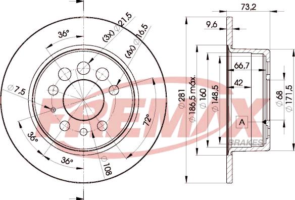 FREMAX BD-5782 - Brake Disc autospares.lv