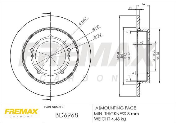 FREMAX BD-6968 - Brake Disc autospares.lv