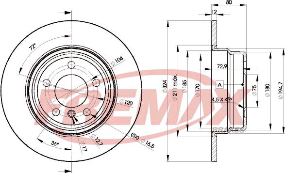 FREMAX BD-6491 - Brake Disc autospares.lv