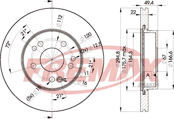 FREMAX BD-6471 - Brake Disc autospares.lv