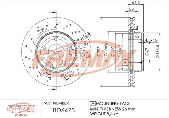 FREMAX BD-6473 - Brake Disc autospares.lv