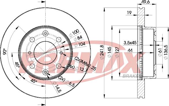 FREMAX BD-6670 - Brake Disc autospares.lv