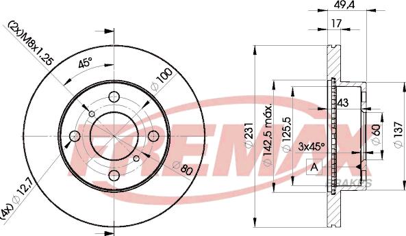 FREMAX BD-6044 - Brake Disc autospares.lv