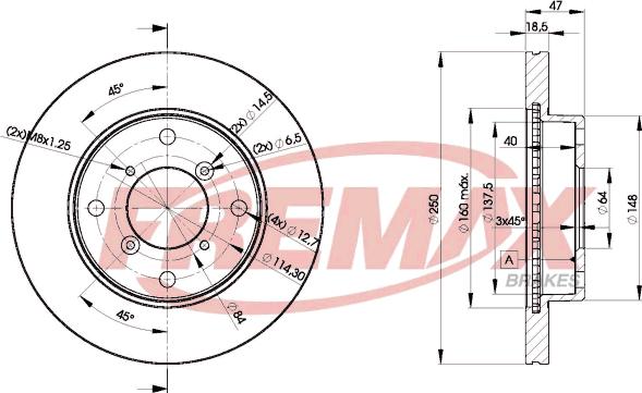 FREMAX BD-6040 - Brake Disc autospares.lv