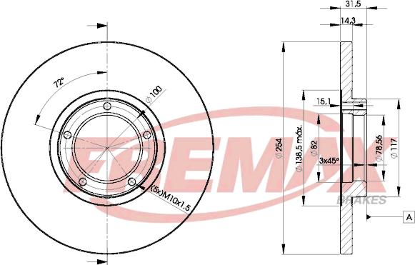 FREMAX BD-6055 - Brake Disc autospares.lv