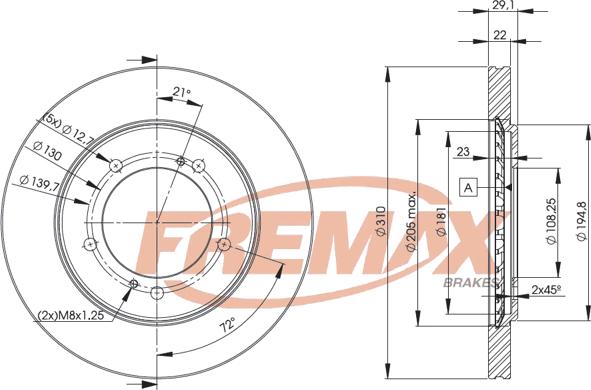 FREMAX BD-6010 - Brake Disc autospares.lv