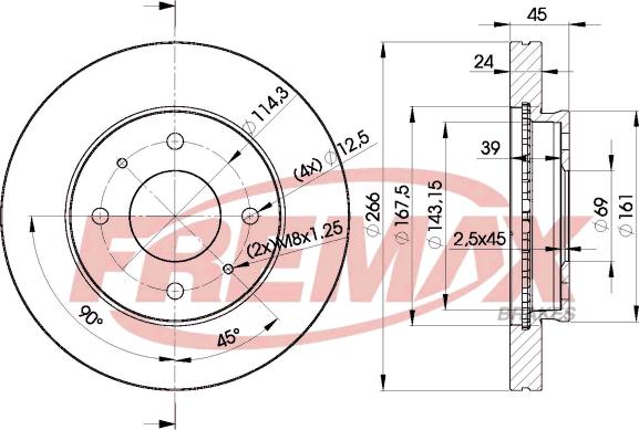 FREMAX BD-6080 - Brake Disc autospares.lv