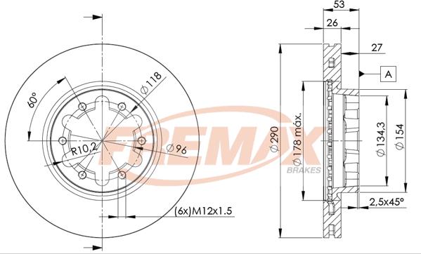 FREMAX BD-6031 - Brake Disc autospares.lv