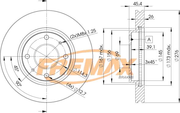 FREMAX BD-6070 - Brake Disc autospares.lv