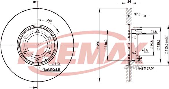 FREMAX BD-6847 - Brake Disc autospares.lv