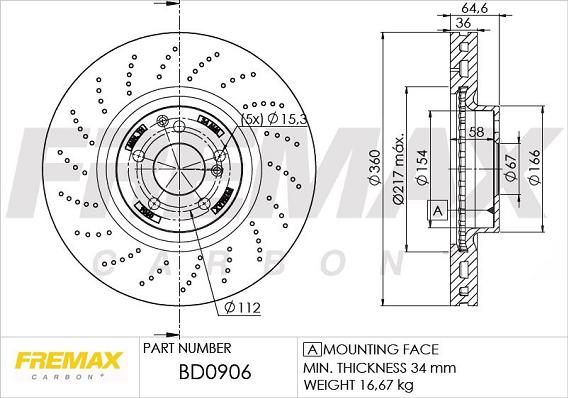 FREMAX BD-0906 - Brake Disc autospares.lv