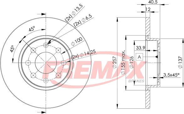 FREMAX BD-0918 - Brake Disc autospares.lv