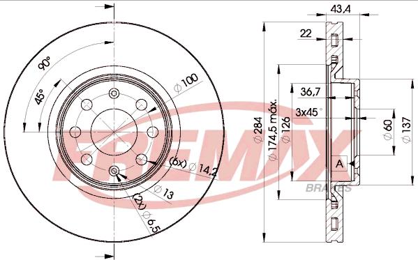 FREMAX BD-0922 - Brake Disc autospares.lv