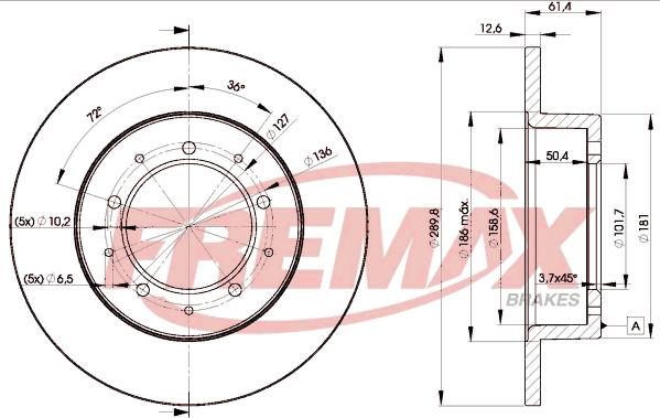 FREMAX BD-0461 - Brake Disc autospares.lv