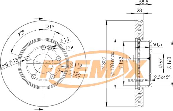 FREMAX BD-0415 - Brake Disc autospares.lv