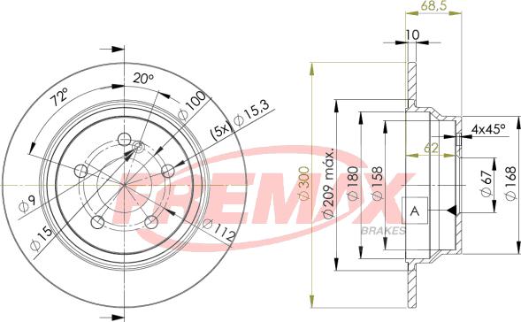 FREMAX BD-0413 - Brake Disc autospares.lv