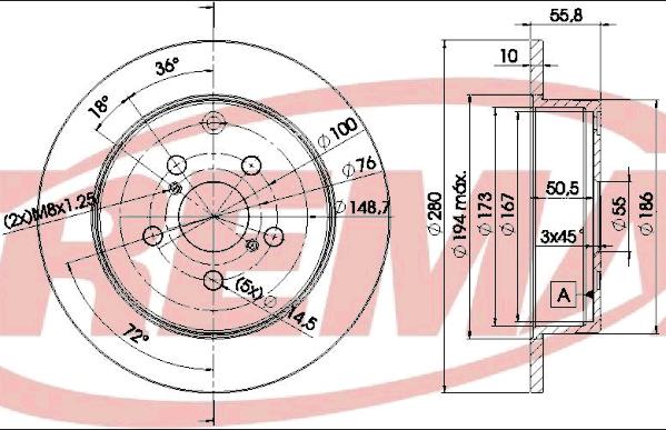 FREMAX BD-0503 - Brake Disc autospares.lv