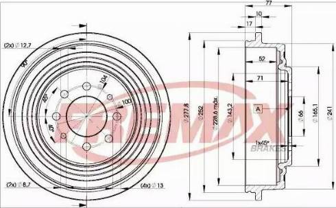 FREMAX BD-0511 - Brake Drum autospares.lv